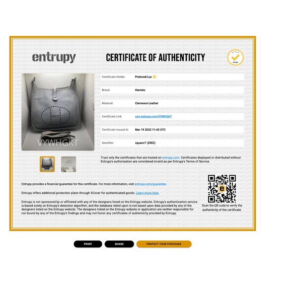 Authentic HERMES Grey Clemence Evelyne I GM Crossbody Bag - Picture 15 of 15